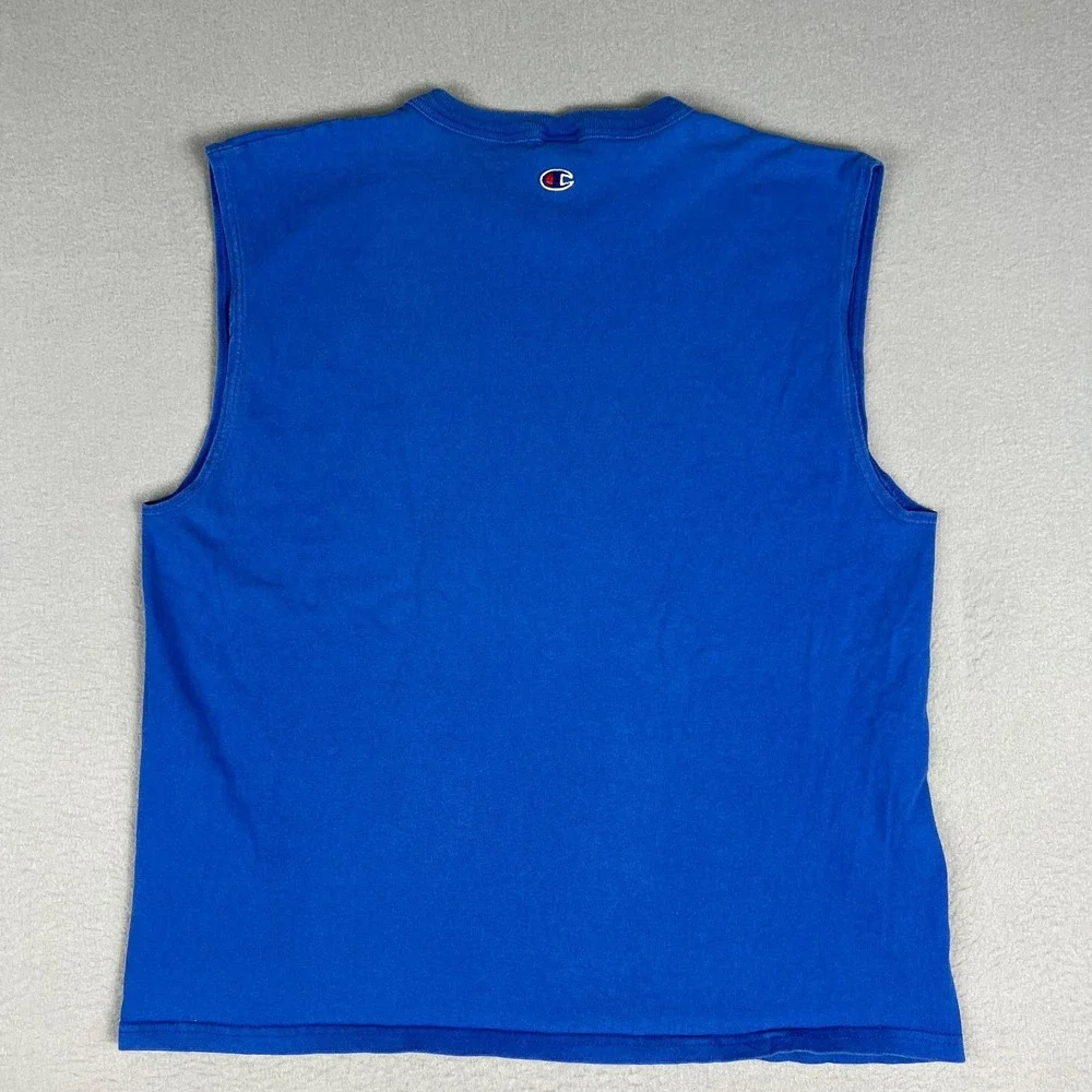 VTG Champion Tank Top Mens XL Blue‎ Sleeveless Spellout 1990s Training Gym